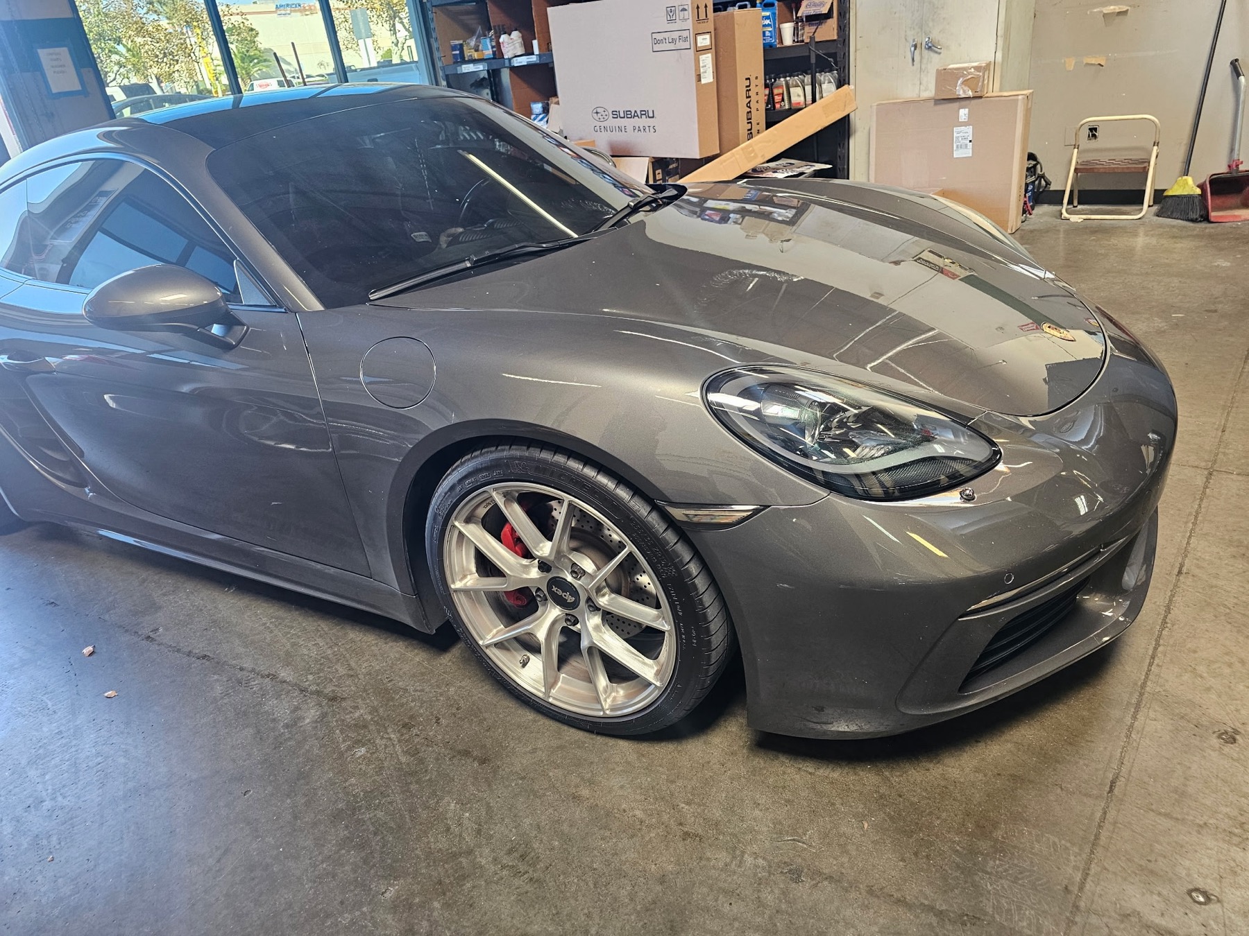 A car in for service at Sterling Autosport